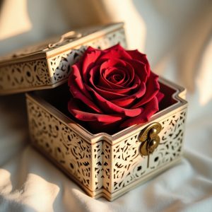 Classic Red Preserved Rose Box