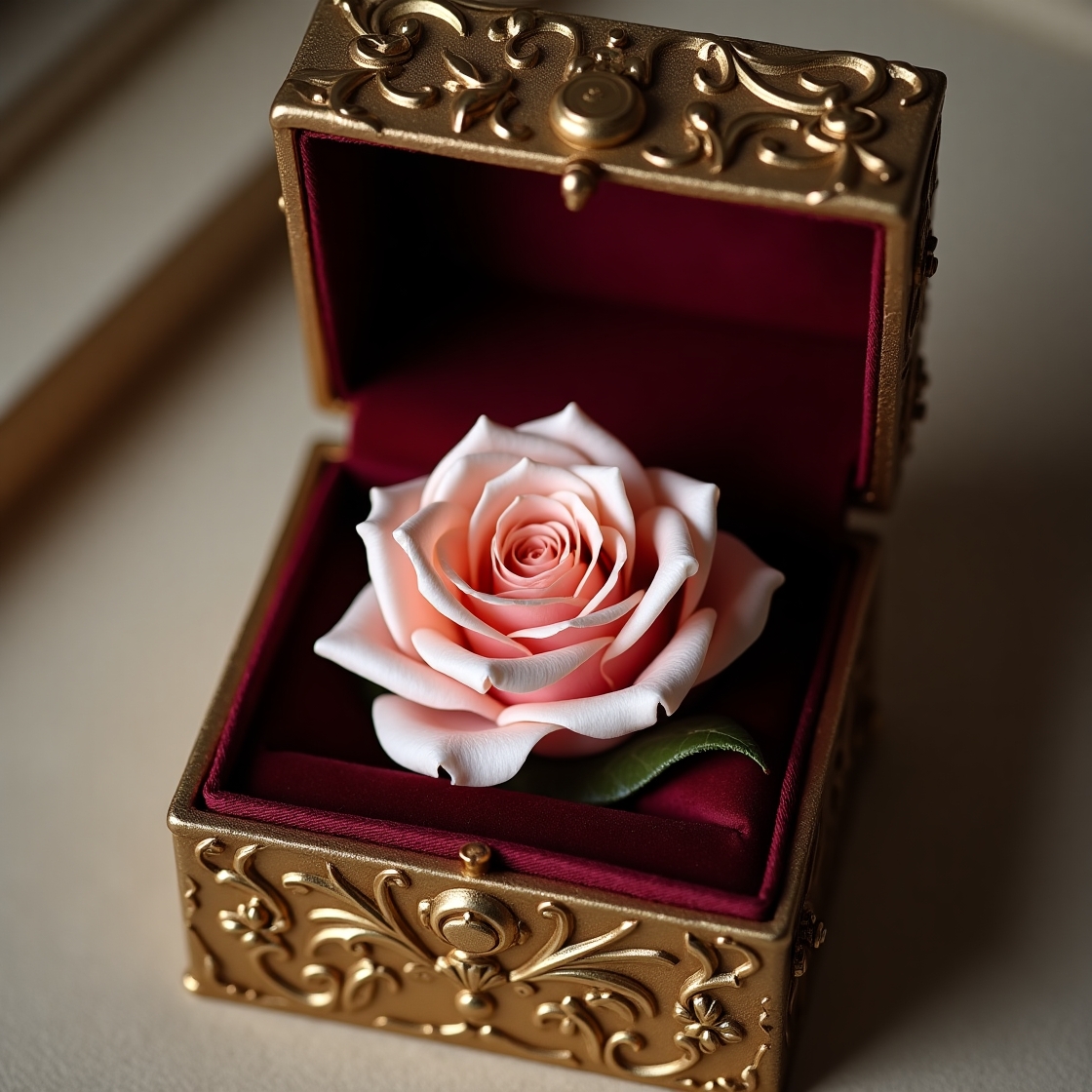 Luxe Velvet Keepsake Preserved Rose Box