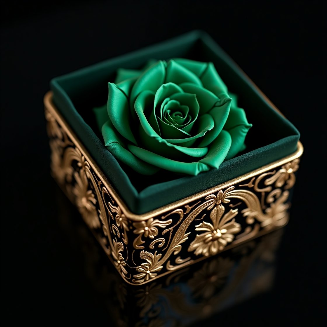 Emerald Green Rose Box
